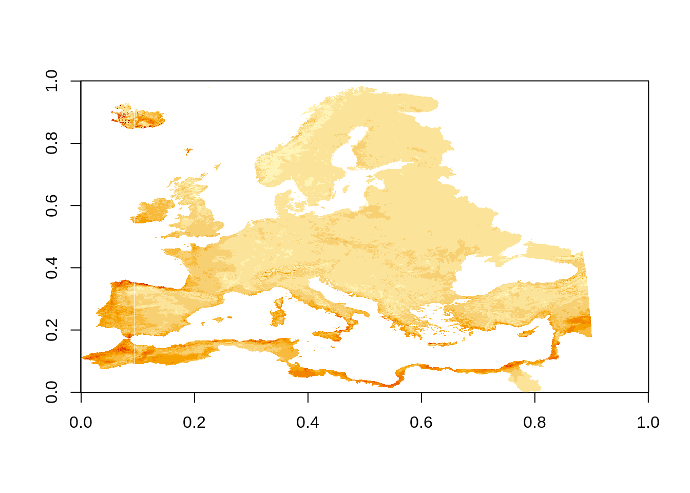Simple image plot of a single data slice in the time dimension.